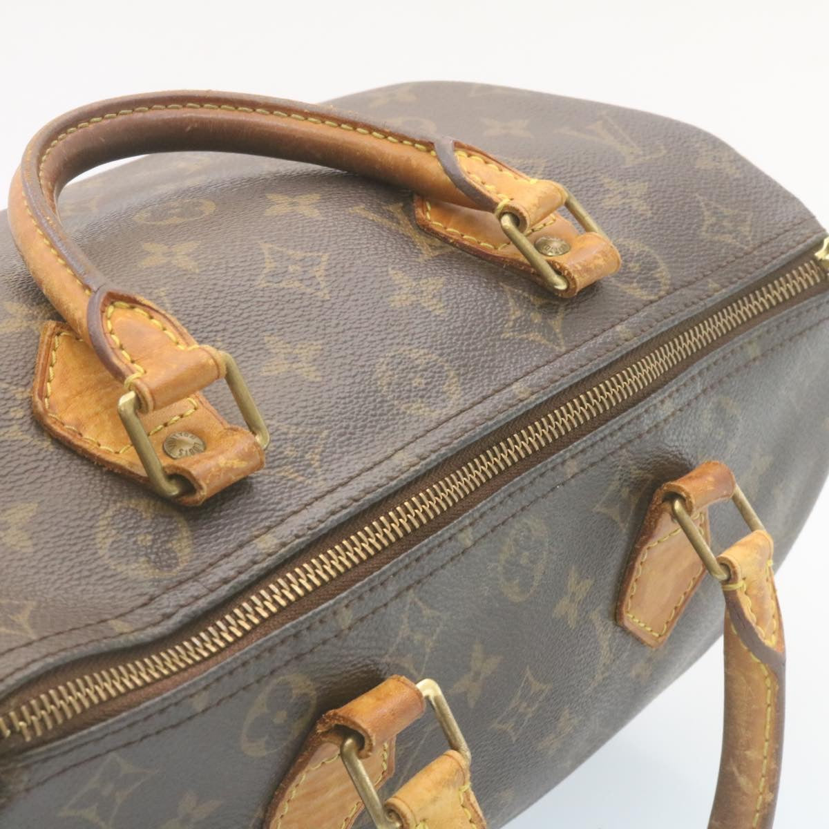 LOUIS VUITTON Monogram Speedy 30 Hand Bag M41526 LV Auth lt305