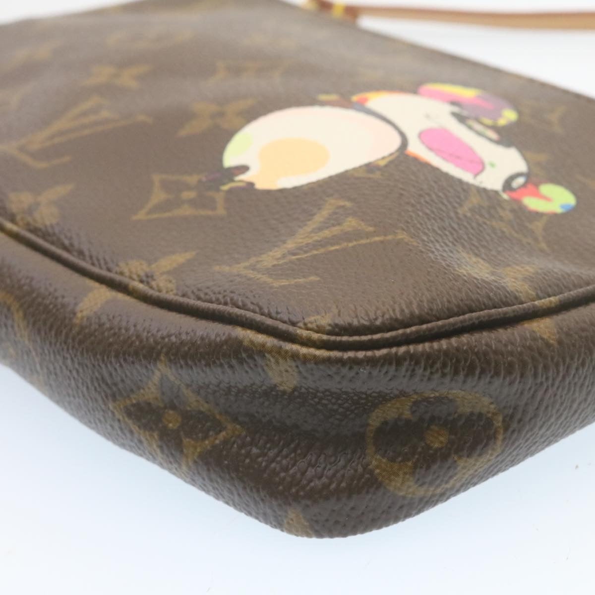 LOUIS VUITTON Monogram Panda Pochette Accessoires Pouch M51981 LV Auth lt317