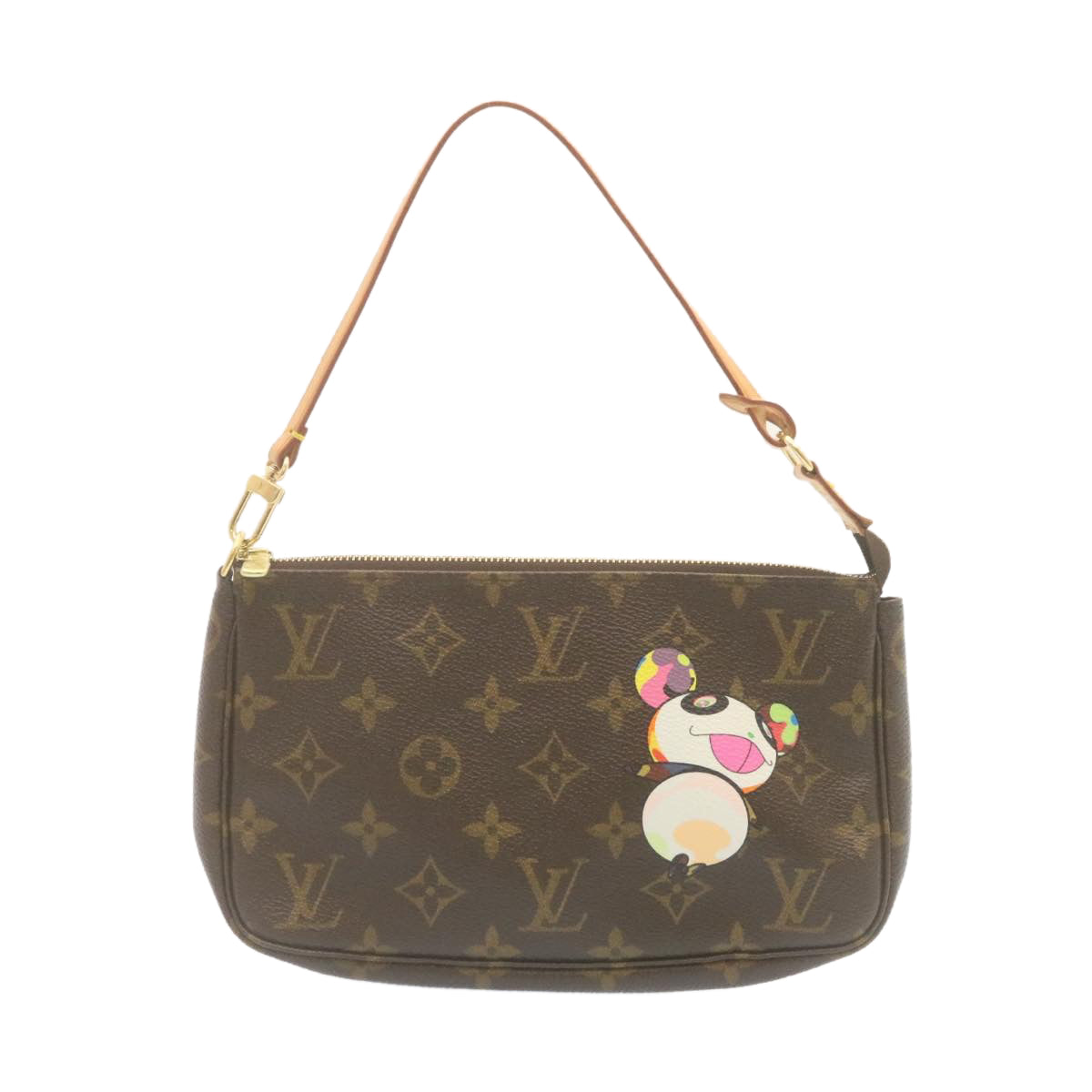 LOUIS VUITTON Monogram Panda Pochette Accessoires Pouch M51981 LV Auth lt317