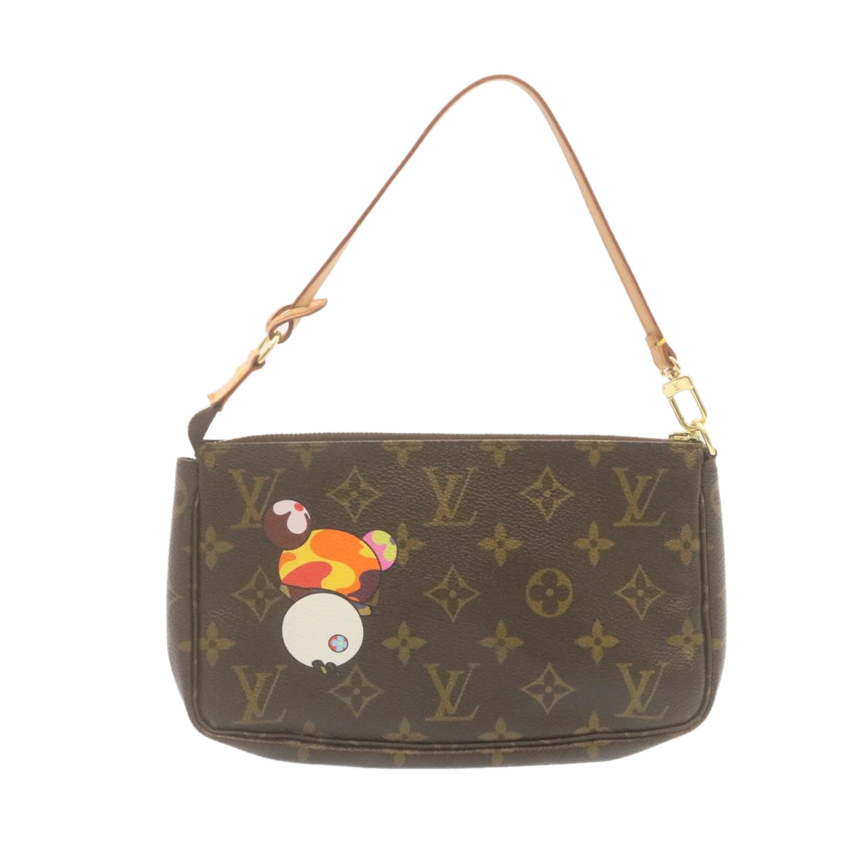 LOUIS VUITTON Monogram Panda Pochette Accessoires Pouch M51981 LV Auth lt317