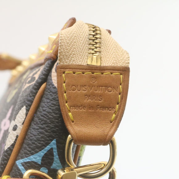 LOUIS VUITTON Monogram Multicolor Pochette Accessoires Pouch Black M92648 lt318