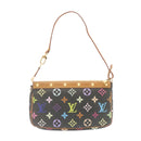 LOUIS VUITTON Monogram Multicolor Pochette Accessoires Pouch Black M92648 lt318-2