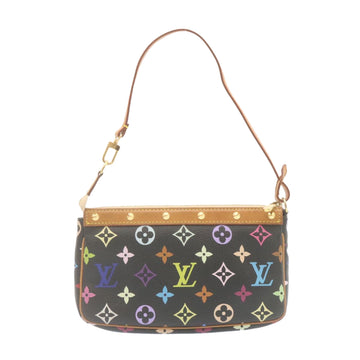 LOUIS VUITTON Monogram Multicolor Pochette Accessoires Pouch Black M92648 lt318 - 0