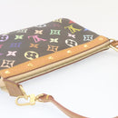 LOUIS VUITTON Monogram Multicolor Pochette Accessoires Pouch Black M92648 lt318-6