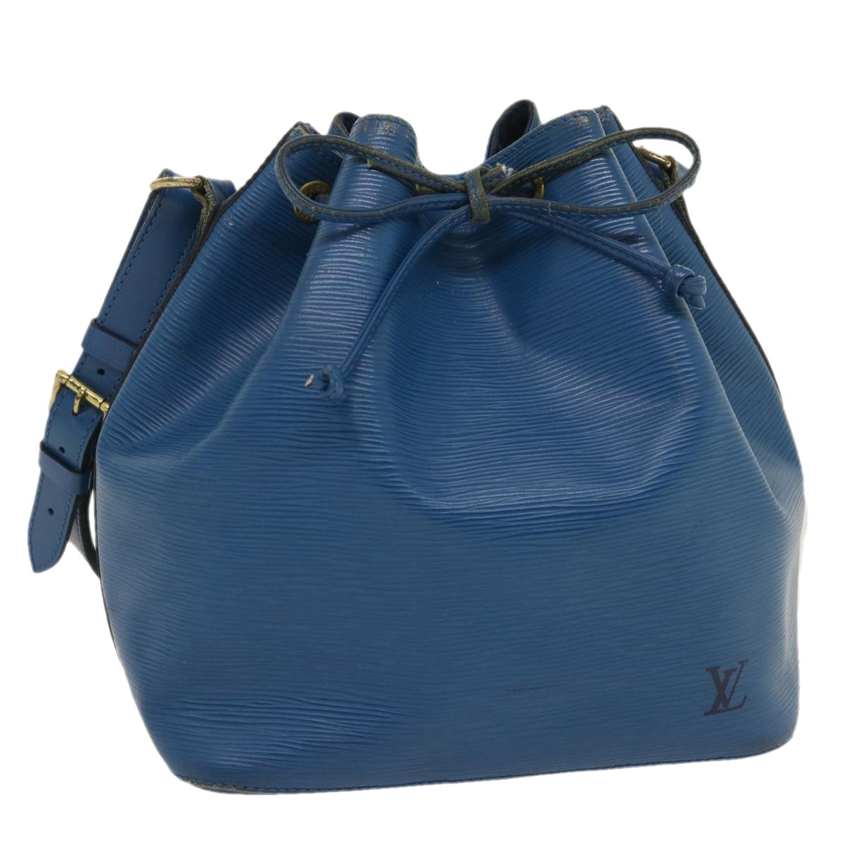 LOUIS VUITTON Epi Petit Noe Shoulder Bag Blue M44105 LV Auth lt490
