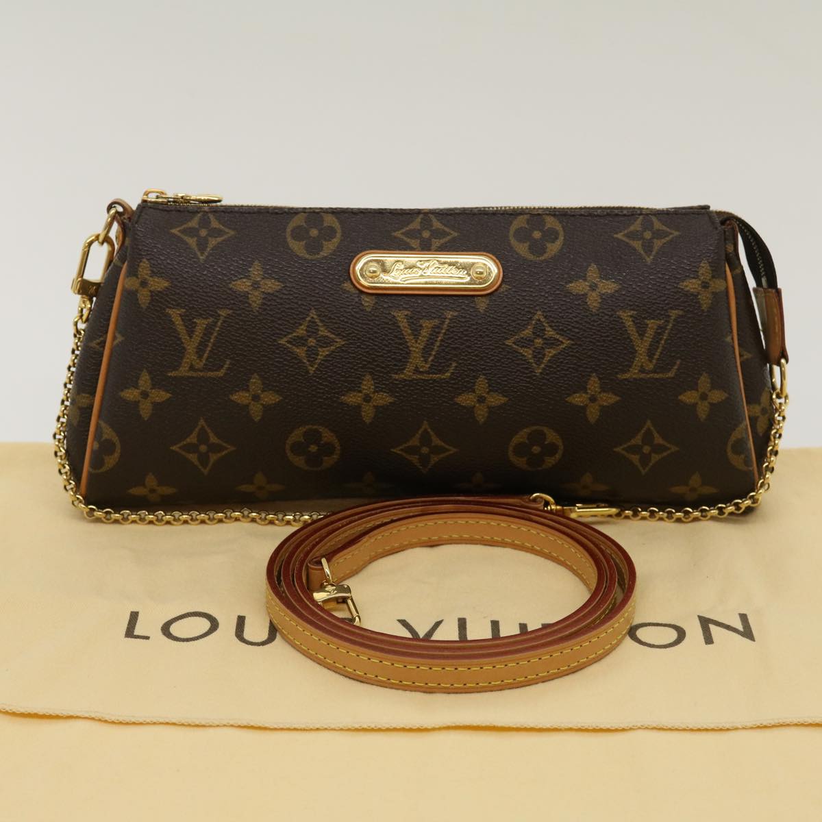 LOUIS VUITTON Monogram Eva 2Way Pouch Shoulder Bag M95567 LV Auth lt491A