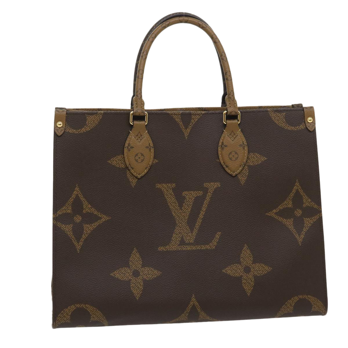 LOUIS VUITTON Monogram Reverse Giant On The Go MM Tote Bag M45321 LV Auth lt498A