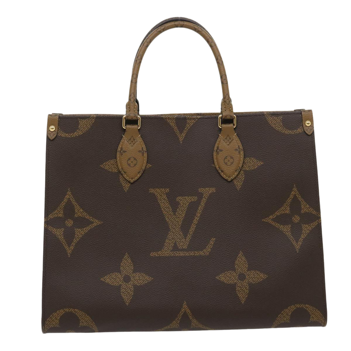 LOUIS VUITTON Monogram Reverse Giant On The Go MM Tote Bag M45321 LV Auth lt498A