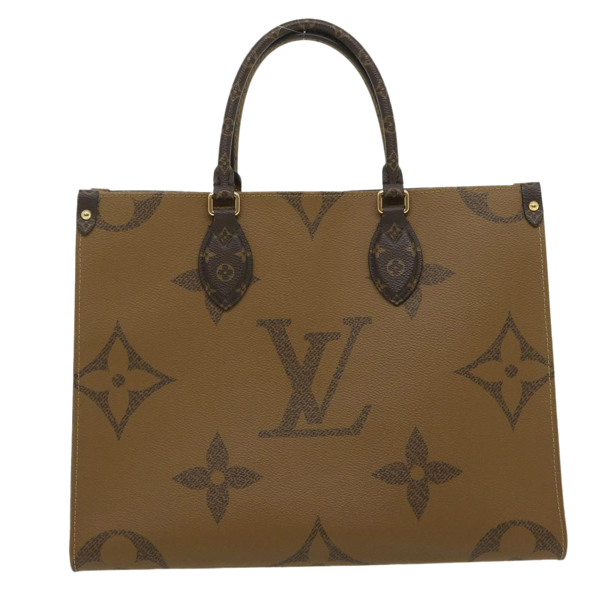 LOUIS VUITTON Monogram Reverse Giant On The Go MM Tote Bag M45321 LV Auth lt498A