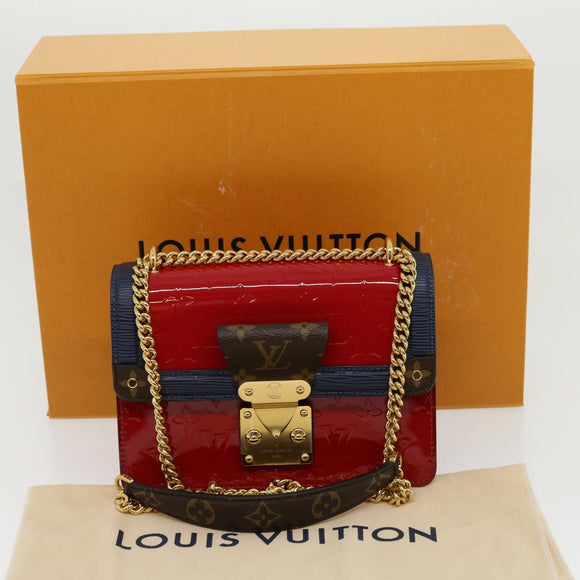 LOUIS VUITTON Vernis Wynwood Shoulder Bag Red scarlet M90517 LV Auth lt554A