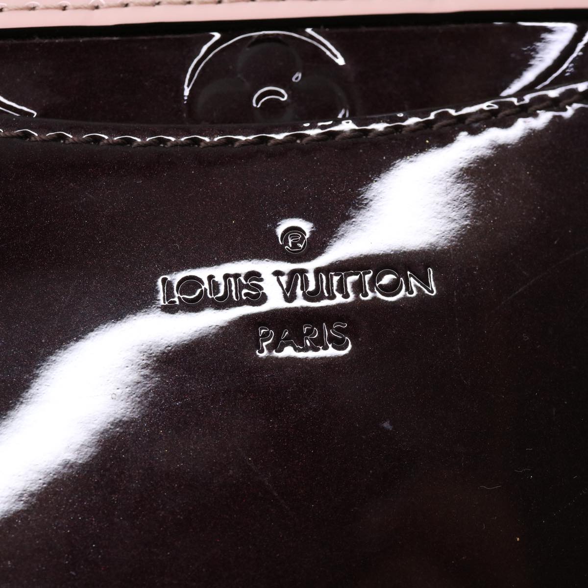LOUIS VUITTON Monogram Vernis Hot spring Hand Bag Amarante M96053 LV Auth lt637A
