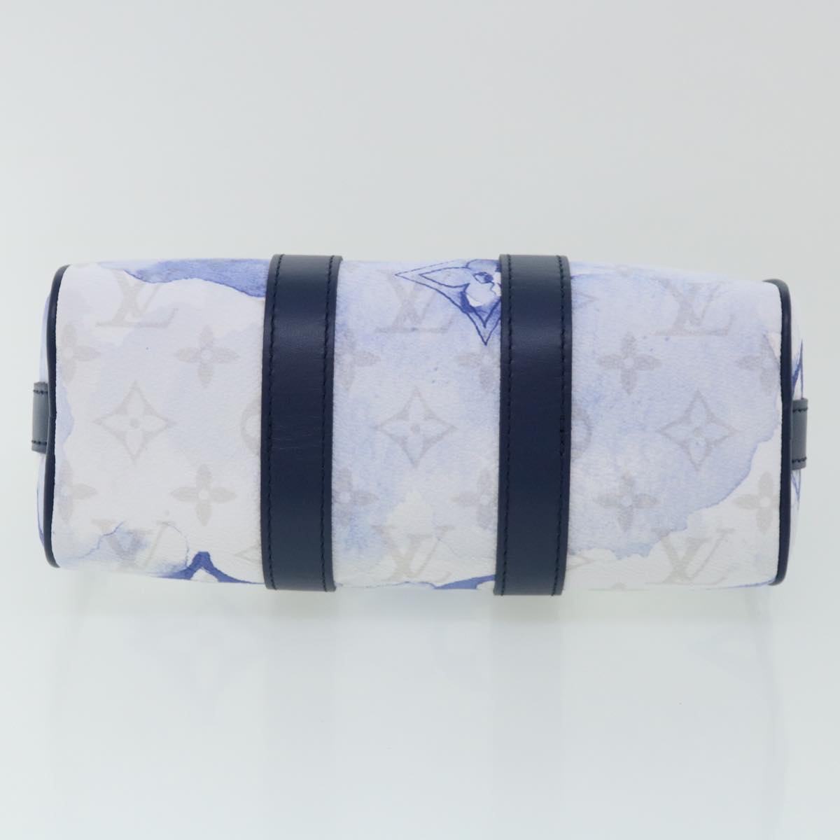 LOUIS VUITTON monogram water KeepallXS Hand Bag 2way Blue M45761 LV Auth lt642A