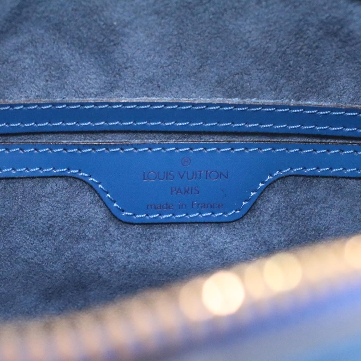 LOUIS VUITTON Epi Soufflot Hand Bag Toledo Blue M52225 LV Auth lt704