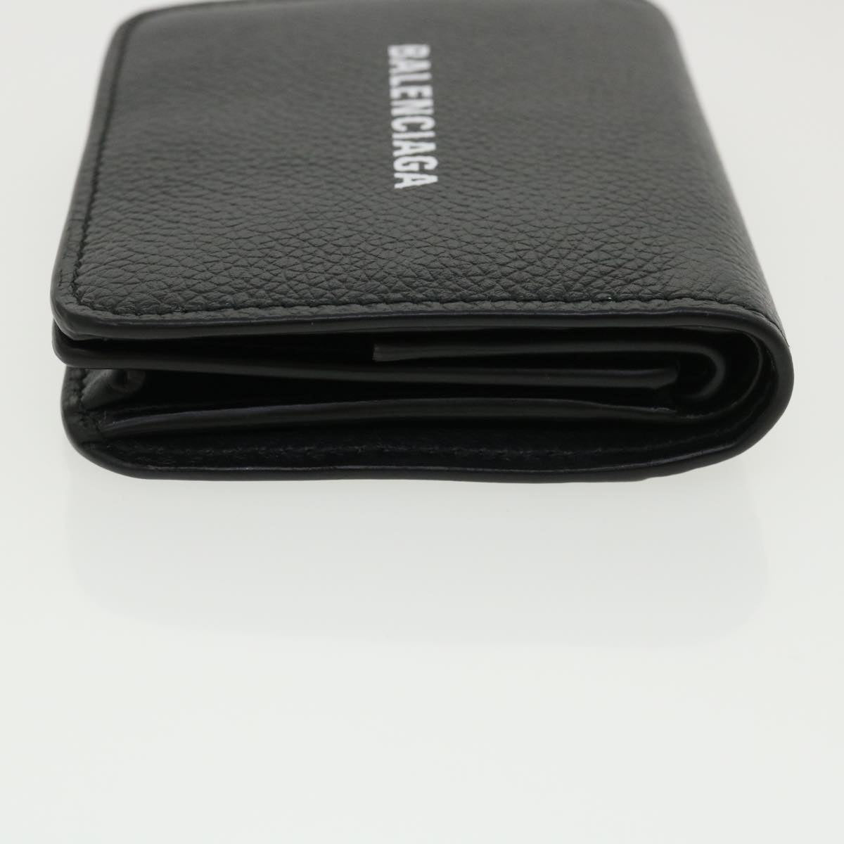 BALENCIAGA Wallet Leather Black 594216 Auth lt709