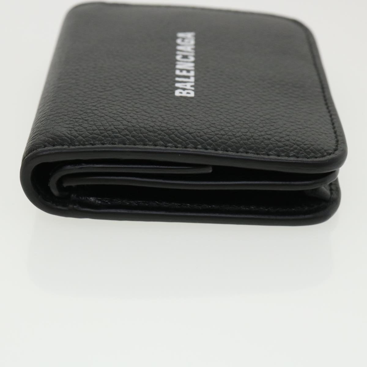 BALENCIAGA Wallet Leather Black 594216 Auth lt709