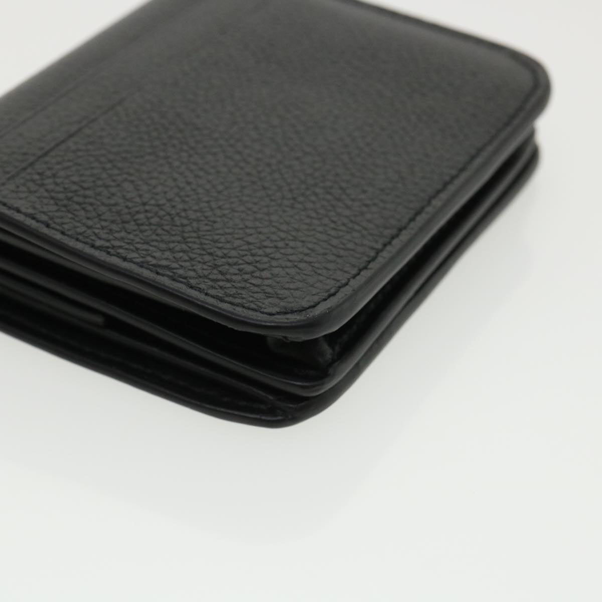 BALENCIAGA Wallet Leather Black 594216 Auth lt709