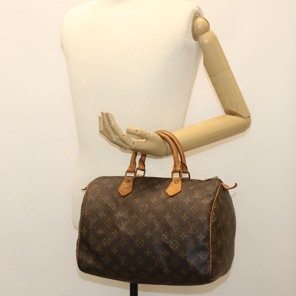 LOUIS VUITTON Monogram Speedy 30 Hand Bag M41526 LV Auth lt735