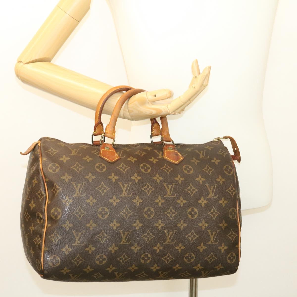 LOUIS VUITTON Monogram Speedy 35 Handbag M41524 LV Auth ms073