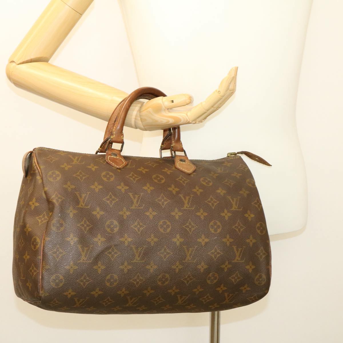 LOUIS VUITTON Monogram Speedy 35 Handbag M41524 LV Auth ms094