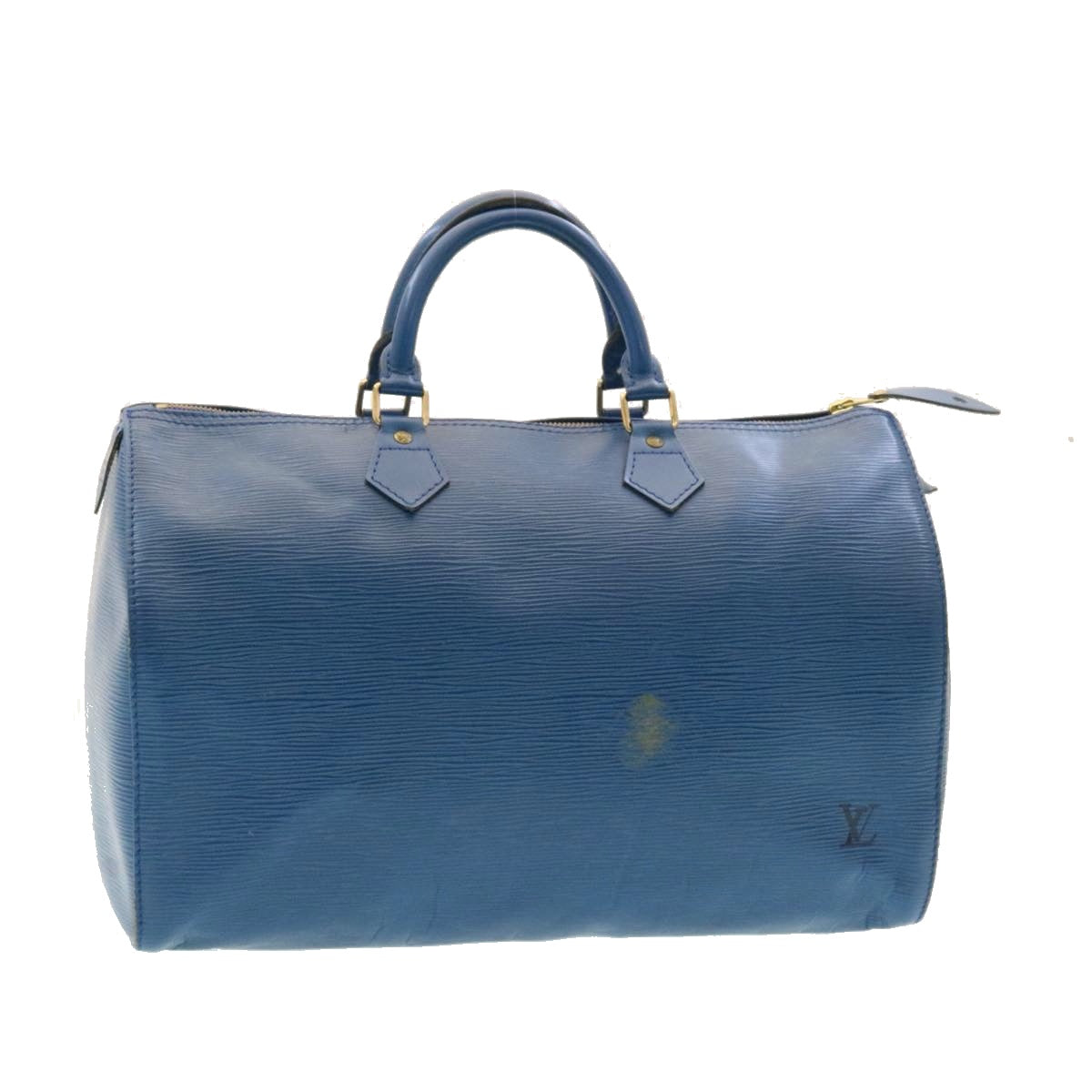 LOUIS VUITTON Epi Speedy 35 Hand Bag Blue M42995 LV Auth ms188