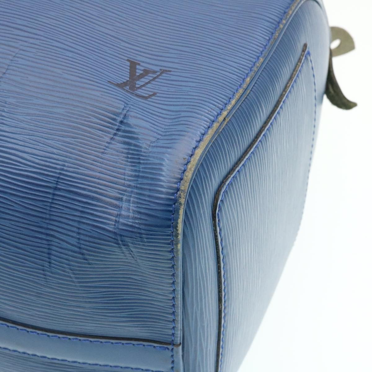 LOUIS VUITTON Epi Speedy 35 Hand Bag Blue M42995 LV Auth ms188