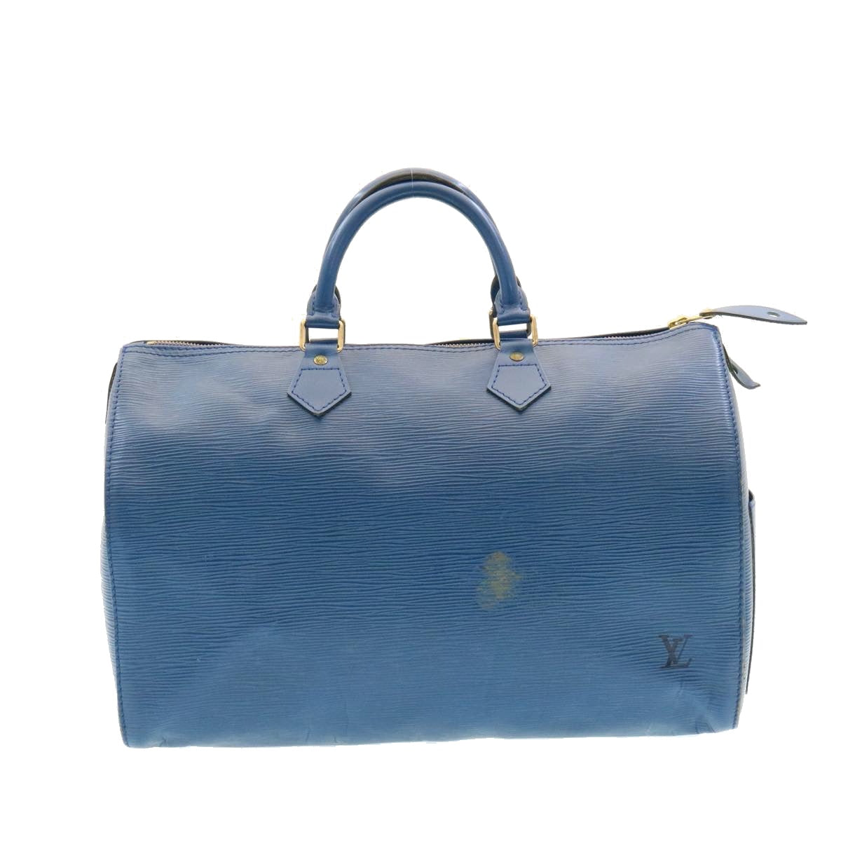 LOUIS VUITTON Epi Speedy 35 Hand Bag Blue M42995 LV Auth ms188