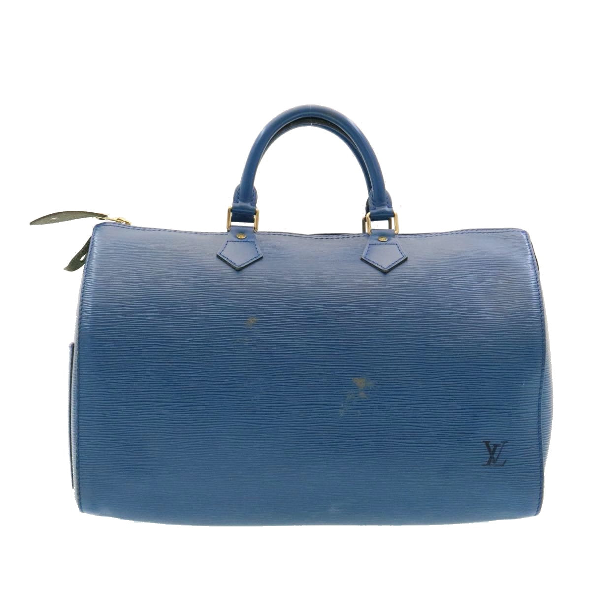 LOUIS VUITTON Epi Speedy 35 Hand Bag Blue M42995 LV Auth ms188