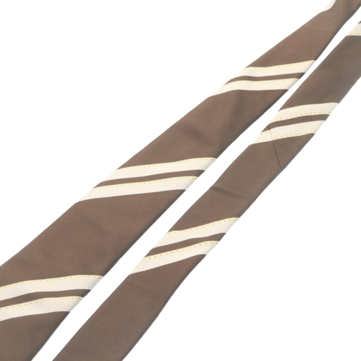 LOUIS VUITTON CUP Necktie Silk Brown LV Auth ms214