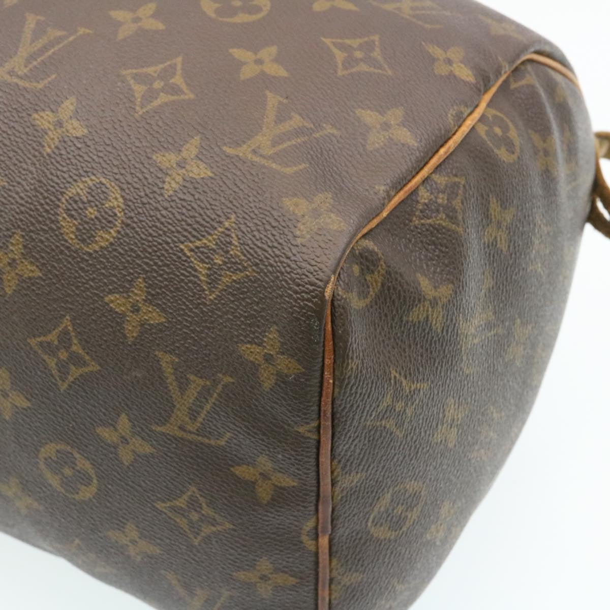 LOUIS VUITTON Monogram Speedy 30 Hand Bag M41526 LV Auth ms254