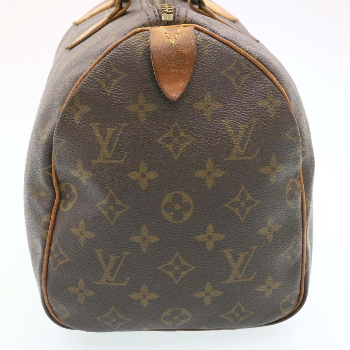 LOUIS VUITTON Monogram Speedy 30 Hand Bag M41526 LV Auth ms254