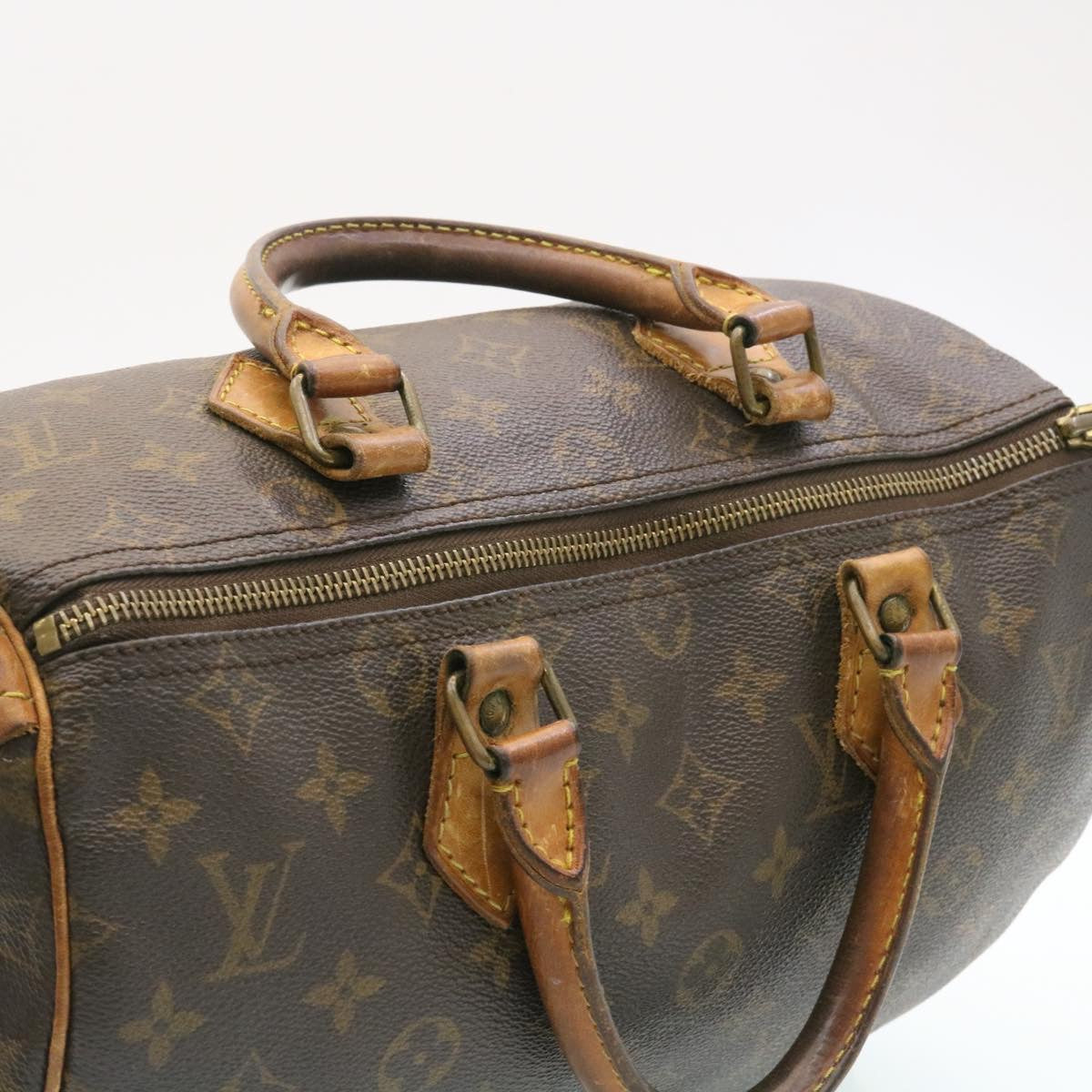 LOUIS VUITTON Monogram Speedy 30 Hand Bag M41526 LV Auth ms254