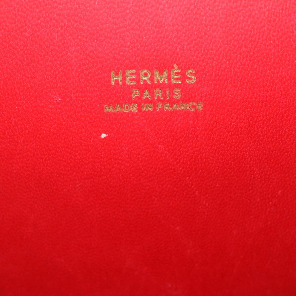 HERMES Bolide 37 Hand Bag Leather Red Auth nh122A