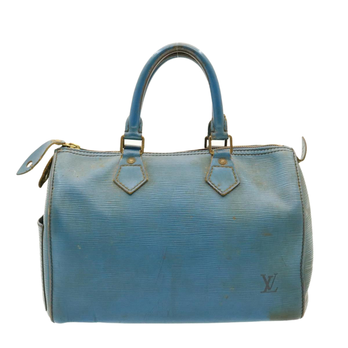 LOUIS VUITTON Epi Speedy 25 Hand Bag Blue M43015 LV Auth 35021