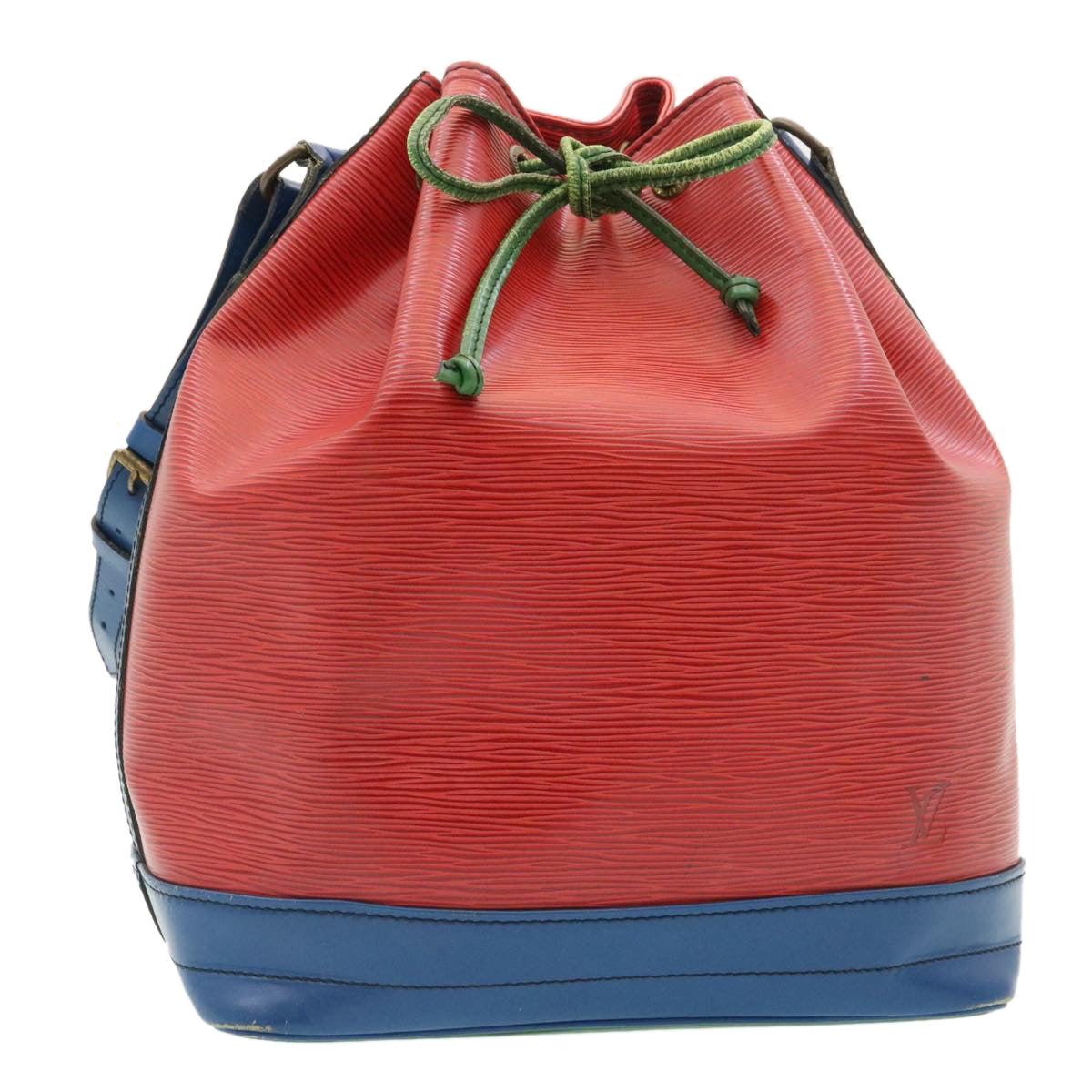 LOUIS VUITTON Epi Noe Shoulder Bag Red Green Blue M44082 LV Auth 35037