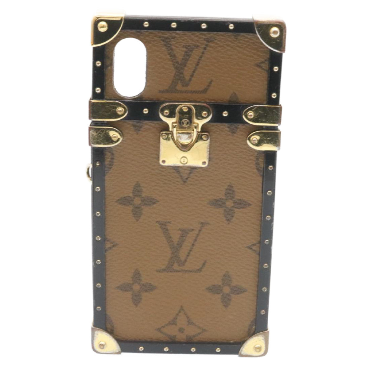 LOUIS VUITTON Monogram Reverse Eye Trunk iPhoneX Case M62619 LV Auth 35061 - 0