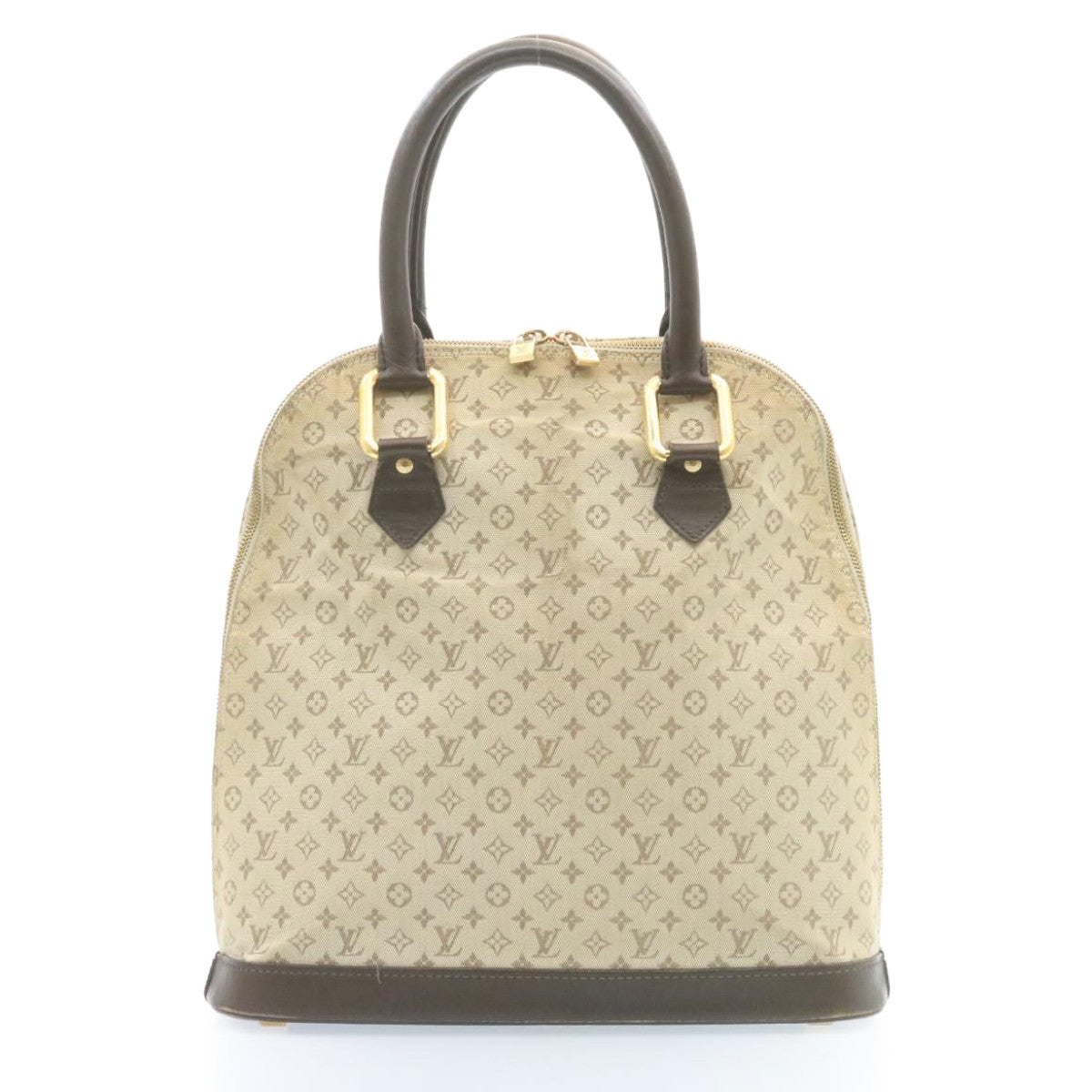 LOUIS VUITTON Monogram Mini Alma Haut Hand Bag Khaki M92203 LV Auth 35068