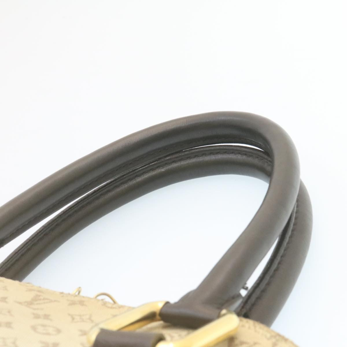 LOUIS VUITTON Monogram Mini Alma Haut Hand Bag Khaki M92203 LV Auth 35068