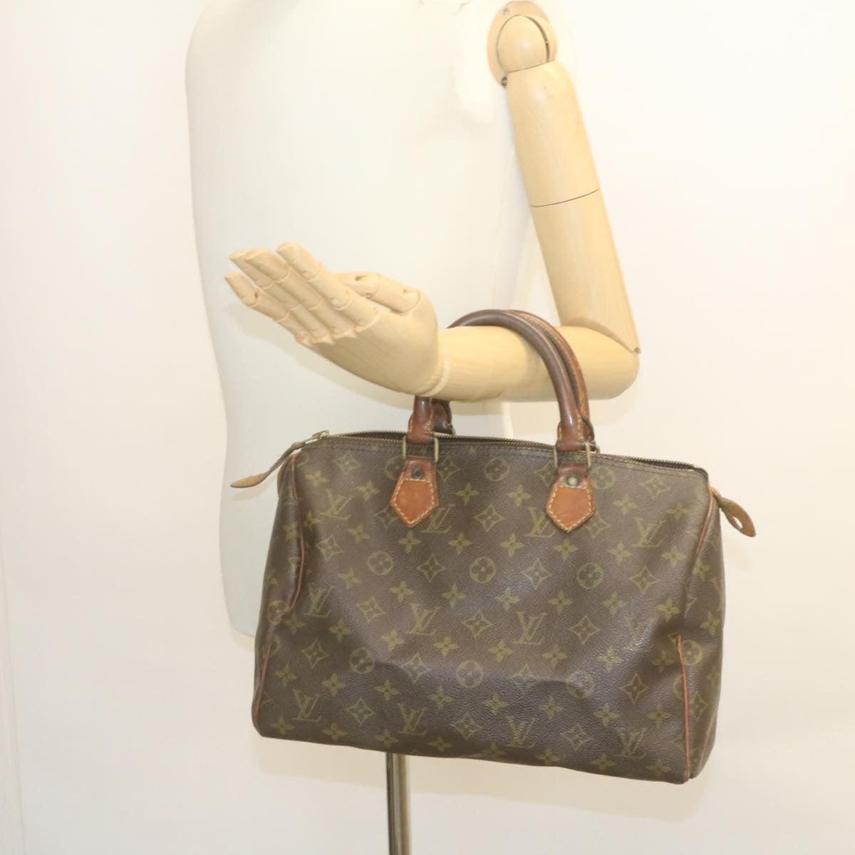 LOUIS VUITTON Monogram Speedy 30 Hand Bag M41526 LV Auth 35093