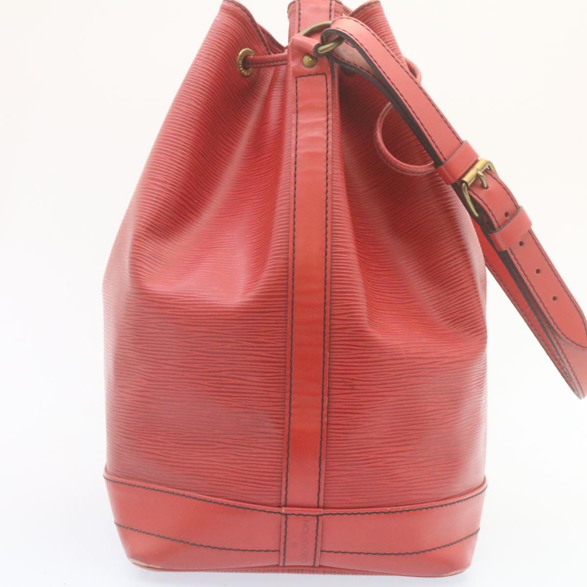 LOUIS VUITTON Epi Noe Shoulder Bag Red M44007 LV Auth 35095