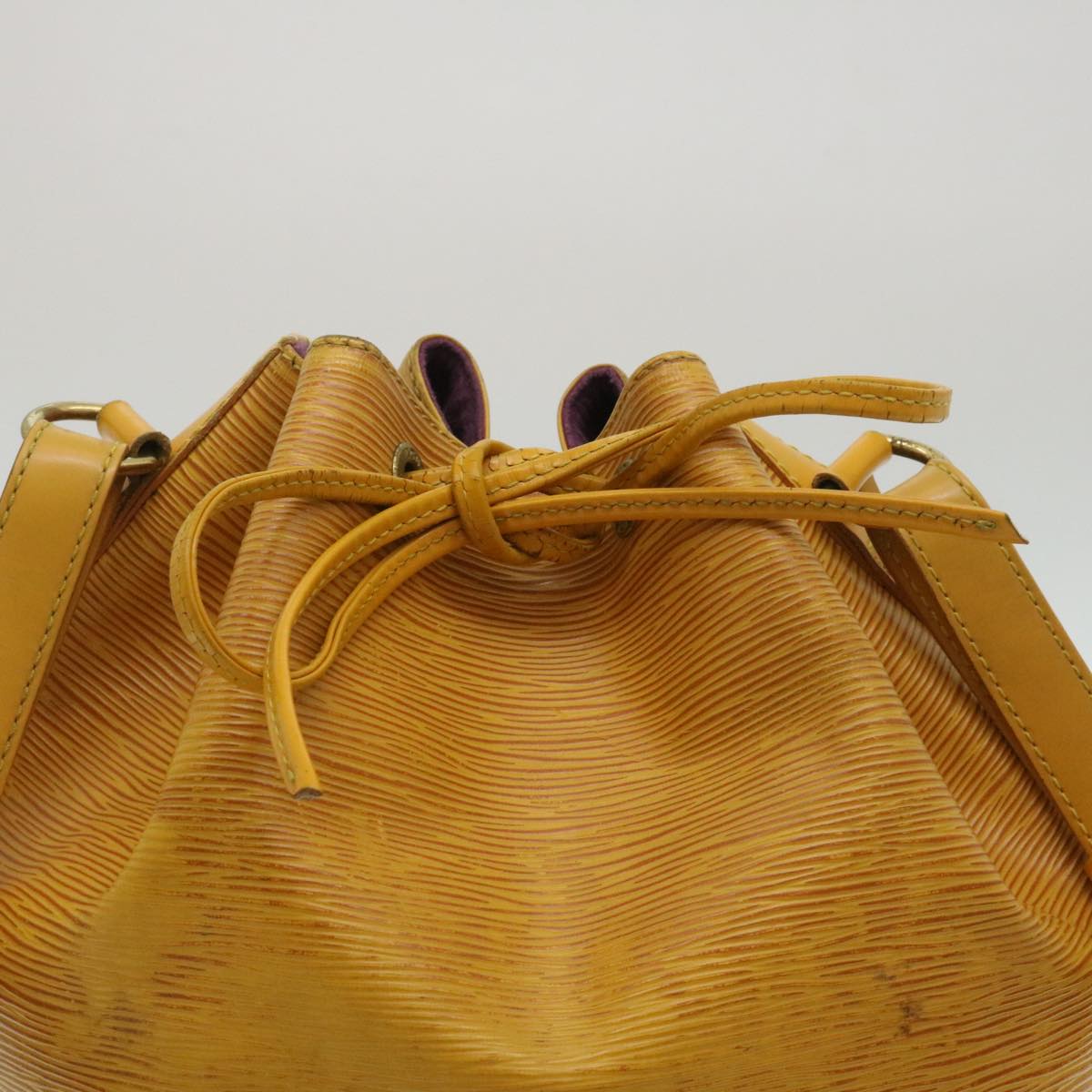 LOUIS VUITTON Epi Petit Noe Shoulder Bag Yellow M44109 LV Auth 35108