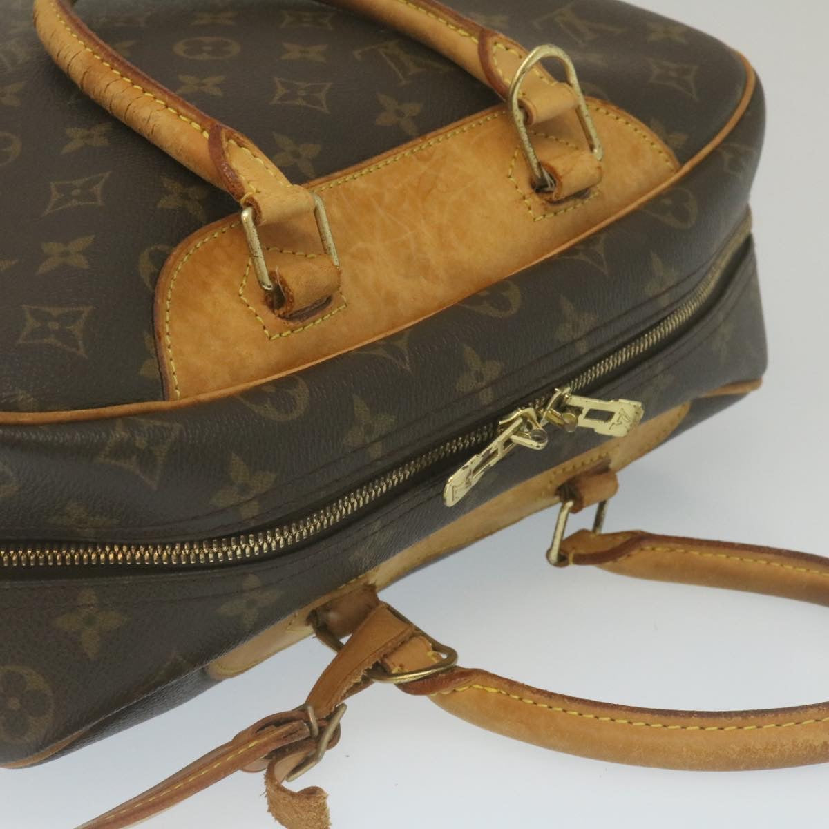 LOUIS VUITTON Monogram Deauville Hand Bag M47270 LV Auth 35111