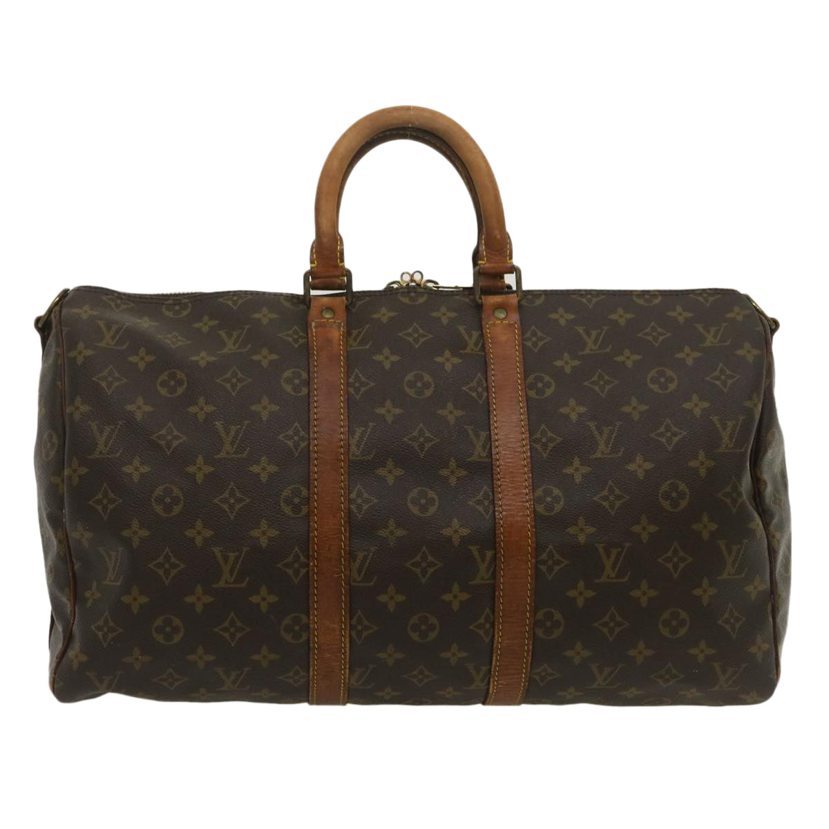 LOUIS VUITTON Monogram Keepall Bandouliere 45 Boston Bag M41418 LV Auth 35133