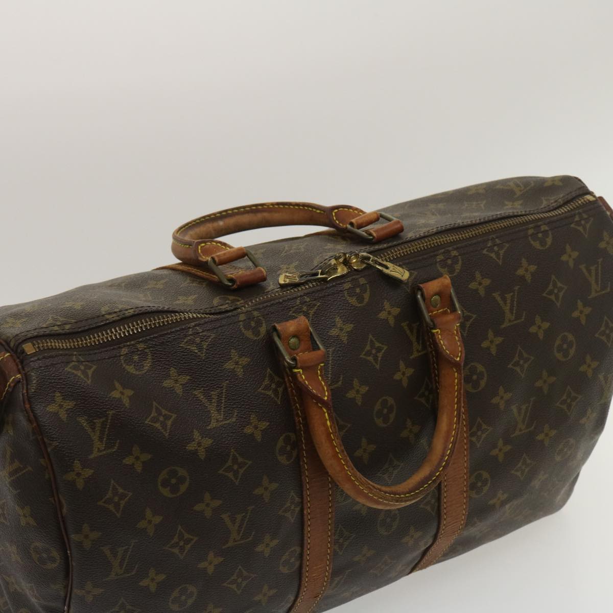 LOUIS VUITTON Monogram Keepall Bandouliere 45 Boston Bag M41418 LV Auth 35133