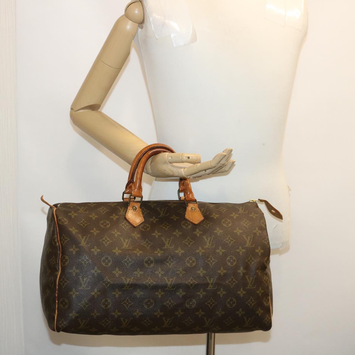 LOUIS VUITTON Monogram Speedy 40 Hand Bag M41522 LV Auth 35142