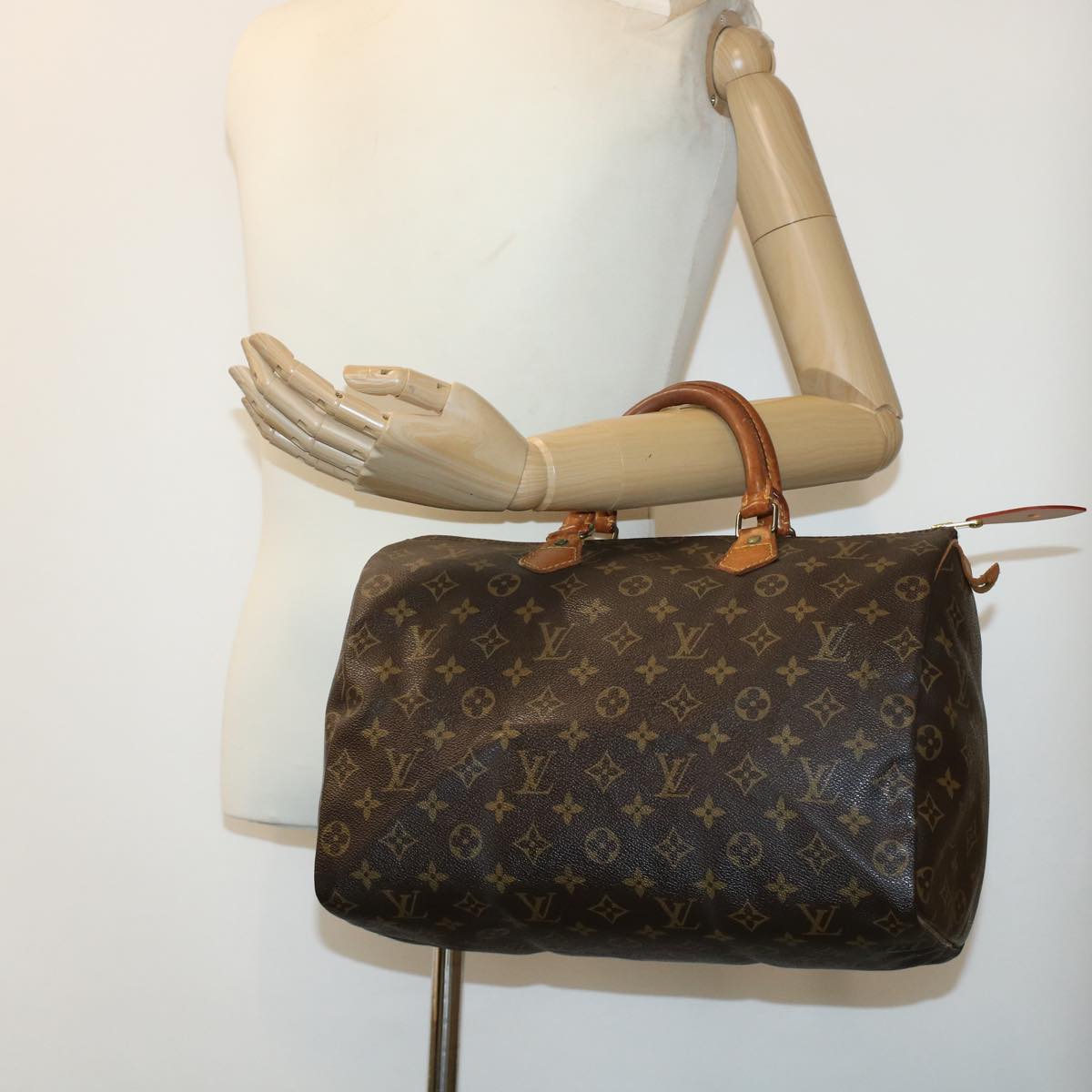 LOUIS VUITTON Monogram Speedy 35 Hand Bag M41524 LV Auth nh554