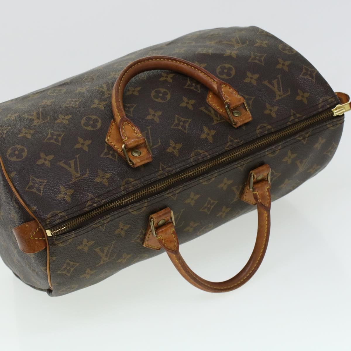 LOUIS VUITTON Monogram Speedy 35 Hand Bag M41524 LV Auth nh554