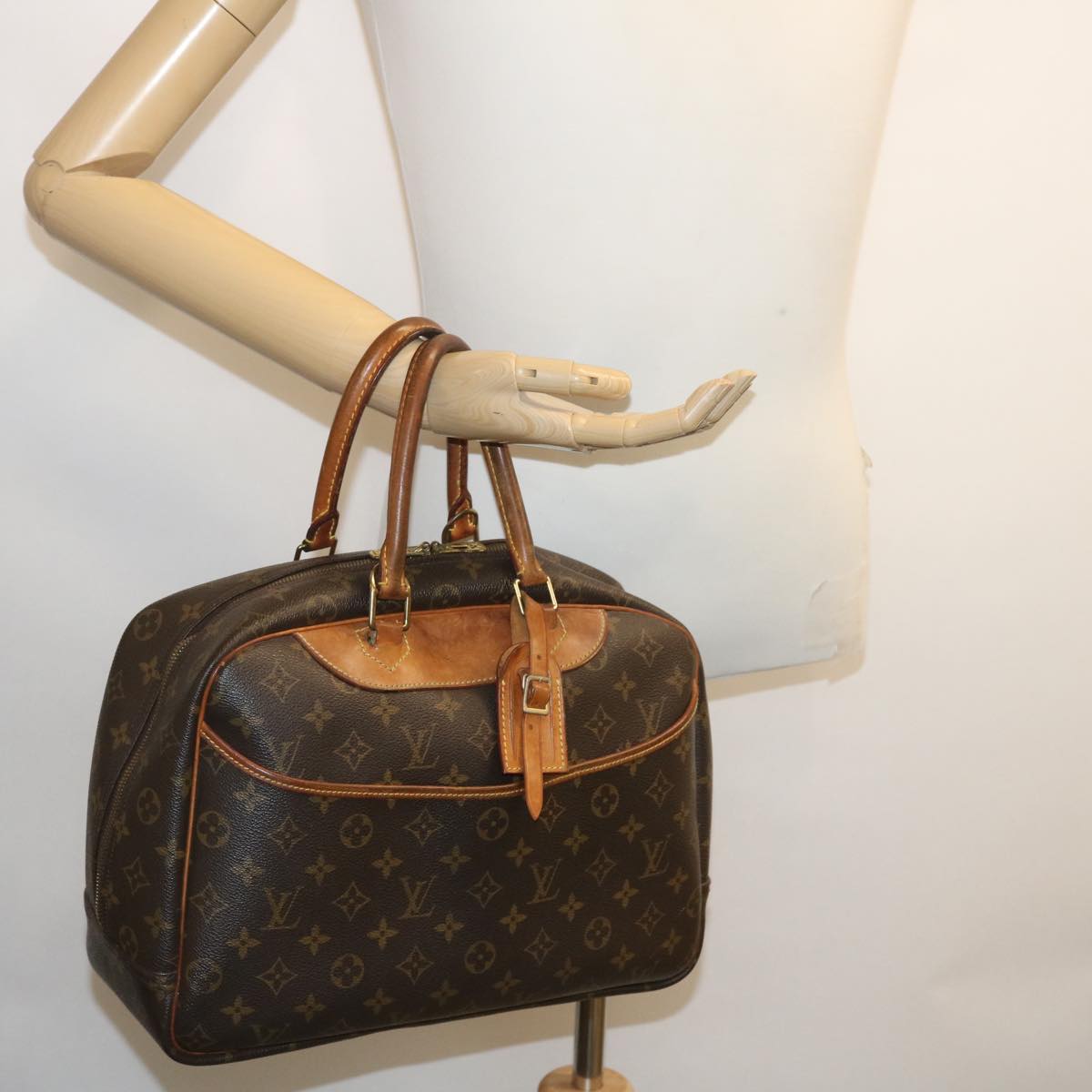 LOUIS VUITTON Monogram Deauville Hand Bag M47270 LV Auth 35144