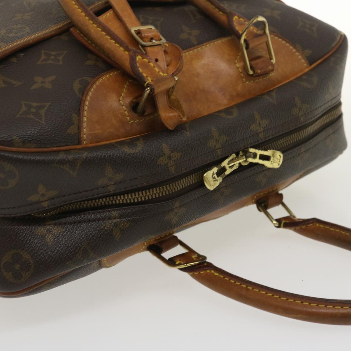 LOUIS VUITTON Monogram Deauville Hand Bag M47270 LV Auth 35144