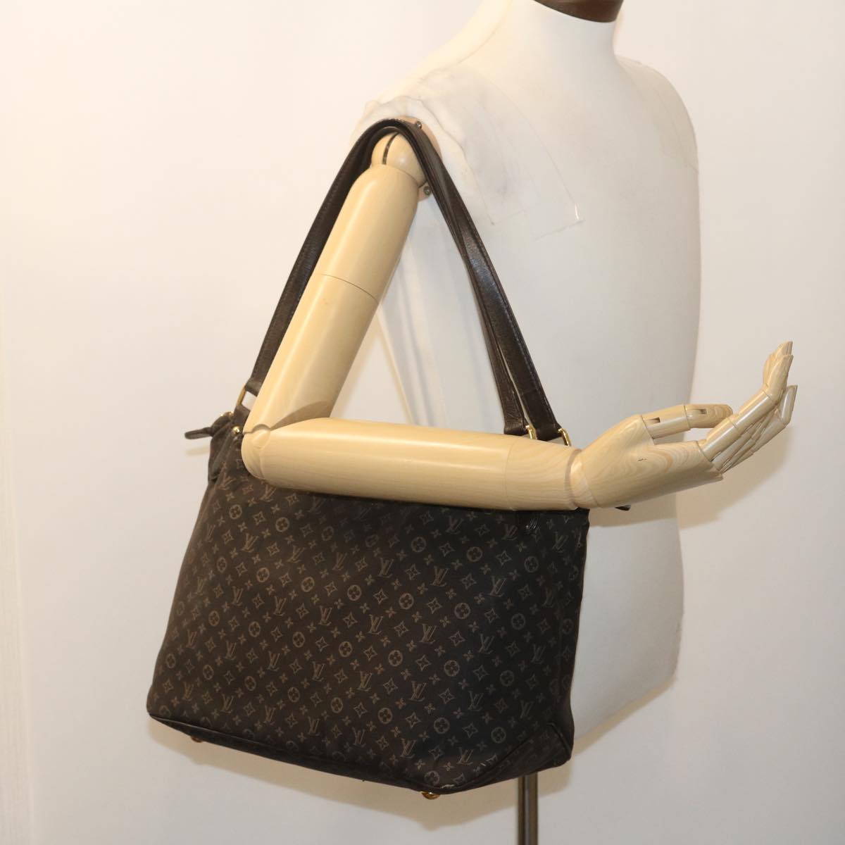 LOUIS VUITTON Monogram Idylle Ballad PM Tote Bag Dark Brown M40573 LV Auth 35148