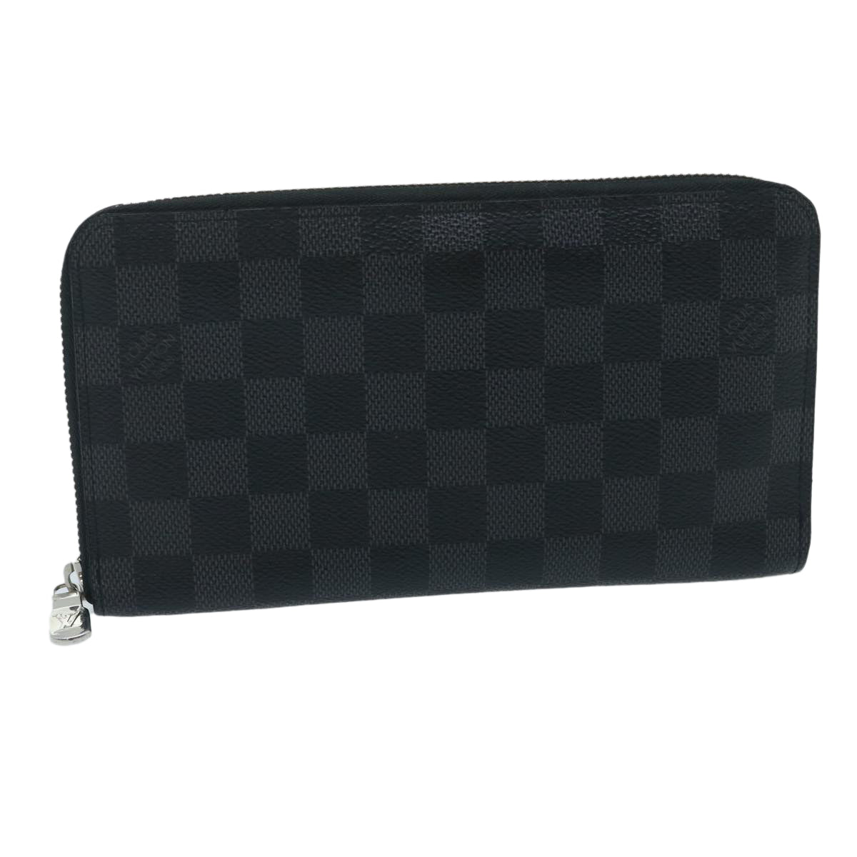 LOUIS VUITTON Damier Graphite Zippy Organizer NM Long Wallet N60111 Auth 35158